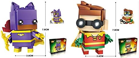 By channeltoys - Set of 2pcs mini figures Super Heroes - Batgirl &amp; Robin - Building block - Build your Super Heroes figures - Boxed &amp; sealed - New