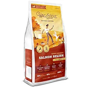 Wag & Love Grain Free Dog Food Mango and Basil with Salmon Relish Specially Designed for Sensitive Dogs of Small Medium Large Breeds (15 Kg)