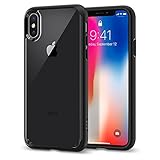 Cover iPhone X, Cover iPhone 10, Spigen® [Ultra Hybrid] Custodia iPhone X con tecnologia Air Cushion e Protezione da goccia ibrida per Apple iPhone X (2017) - Matte Black - 057CS22129