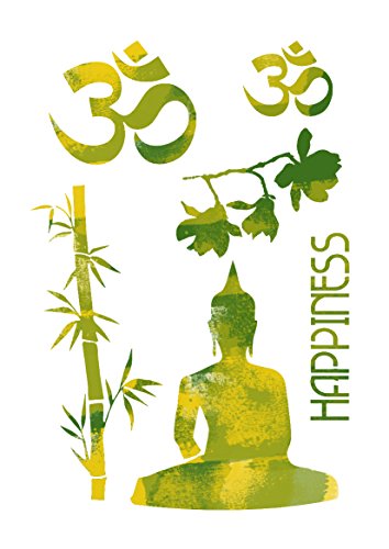 Schablone „Buddha „- Buchstabenschablone – Scrapbookingschablone – Motivschablone – Kunststoffschablone von zAcheR-fineT-design für Acrylmalerei – siehe Musterfotos - 2