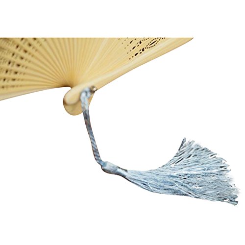 Highdas Geschenk-Hochzeitsfest-Dekor Chinesischer japanischer Art-Kirschblumen-Druck-Handheld-faltende Handventilator-Olivgrün - 4