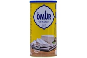 Ömür Hirtenkäse - 2x 800g Metalldose - Käse in Salzlake Kuhkäse Weichkäse klassischer Käse Ciftlik Peyniri Cow Cheese 55% Fett i. Tr. 100% Kuhmilch mikrobielles Lab vegetarisch glutenfrei Halal