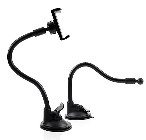 Supporto Auto Smartphone Universale,Porta Cellulare Auto Lungo Braccio Rotazione di 360 gradi,clip universale da 5 pollici per Smartphone iPhone 7/7 Plus/6/6s/5/5s /4s ecc.