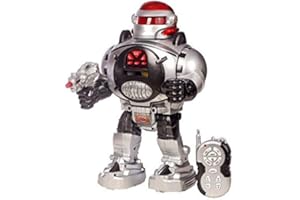 SAMMAR GIFTS INTERACTIVE TALKING SHOOTER ROBOT RADIO REMOTE CONTROL ROBOT - FIRES DISCS - WALKS - DANCES & TALKS - FAMILY FUN FOR ALL