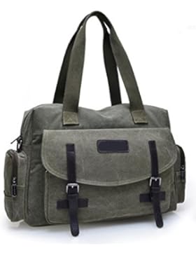 Männer Jahrgang Leinwand Schulter Aktentasche Tote Schulranzen Geschäftsleben Tasche,E-40cm*15cm*32cm