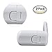 Child Safety Locks Proofing Tool for Locking Cabinet, Drawer, and Cupboard - 2 Pack (White)