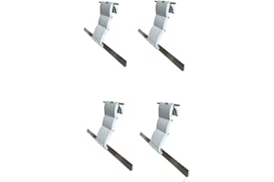 FIXED ABODE X4 Roller Garage Door Auto Lock Locking Straps, 77mm and 55mm Slat Compatible, Set of 4, White