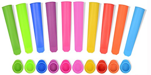 iNeibo Eis am Stiel- eis pop form aus 100% Lebensmittelsilikon- BPA frei, FDA-zugelassenen, hochwertiges eis am stiel form um eis selber machen- 100% ZufriedenheitsGarantie (10, Bunt) - 2