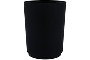 PARSA BEAUTY Bicchiere da Denti Flair Nero – Porta spazzolini Bagno Versatile e infrangibile – Igienico e Durevole, Facile da Pulire – Porta spazzolino con capacità di 250 ml – 7 x 7,3 x 9,6 cm