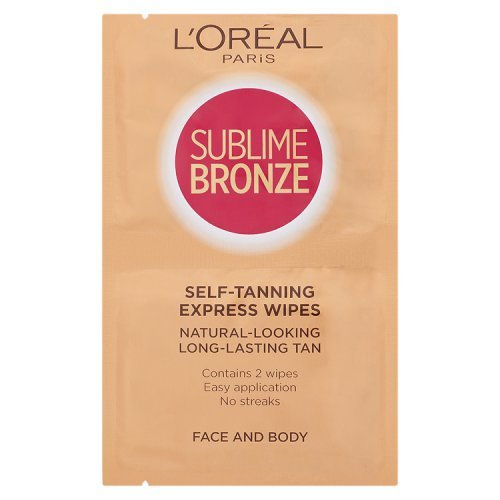 L'Oreal Sublime Bronze Self Tan Easy Tanning Wipes x2