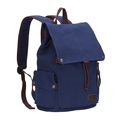 Veevan Damen Herren Retro Canvas Laptop Rucksack 15,6 - 2