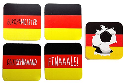 15 x Bierdeckel Deutschland Untersetzer Fanartikel Bier-Zubehör WM EM Party