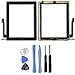 Price comparison product image Touch Screen Digitizer Panel Outer Glass Lens Replacement for iPad 4 (4th Generation) with Home Button Flex Cable Assembly A1458 A1459 A1460 (black)