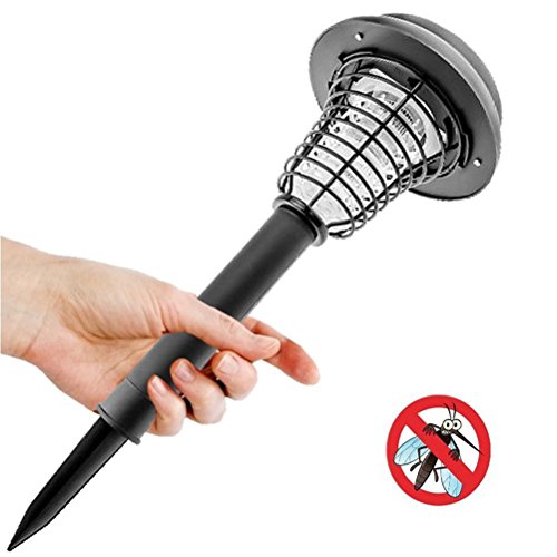 Insektenvernichter Solarbetriebene, Solar LED Outdoor Lampe, 2 in 1 Mückenvernichter und Garten-Leuchte, IP64 Wasserdicht Bug Zapper Garten-Licht Insektenlampe ohne Chemie Für Terrasse, Hof von Zuoao
