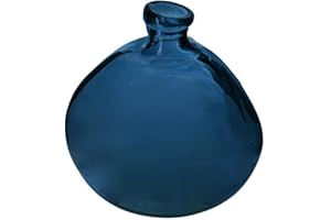 ATMOSPHERA CREATEUR D'INTERIEUR Wazon szklany z recyklingu - D 20 X H 23 Cm - Niebieski