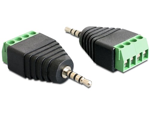 Adapter Klinke Stecker 2,5 mm an Terminalblock 4 Pin, Delock® [65454]