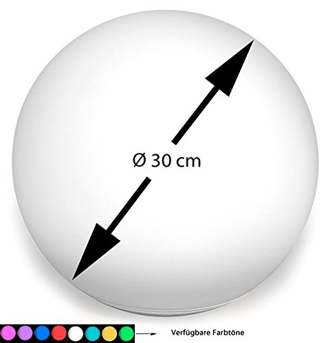 Bonetti LED Solar Kugelleuchte schwimmfähig Farbwechsel Ø 30cm IP67 Solarlampe Dekoleuchte Außenleuchte Gartenlampe Dekokugel Leuchtkugel - 3