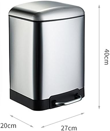 LIU-Simplehuman Rectangular Step Trash Can Stainless Steel , 12l [Tubular Anti Fingerprint]