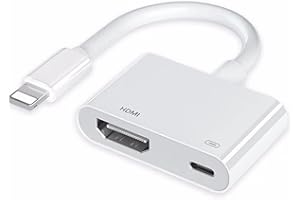 ADAYO FORYOU [Certificato Apple MFi] Adattatore da Lightning a HDMI per iPhone a TV, iPhone a HDMI, adattatore AV digitale 1080p, cavo connettore schermo con porta di ricarica per iPhone iPad a