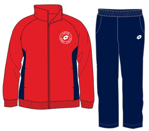 Lotto Veste et pantalon de survêtement BTS Junior, Jeunes, rouge/bleu marine - 30 jr (116-128cm)