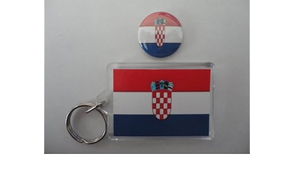 Croatia Croatian Flag 2 Sided Photo Keyring Comes With Free