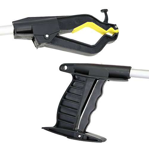 COM-FOUR® Greifzange Greifarm Greifkralle für Müll mit Magnet 76 cm Aluminium (1) - 2