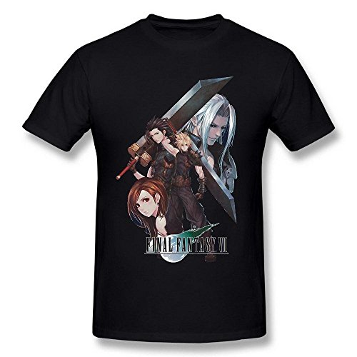 Sixtion Men's Final Fantasy 7 Gifts &ampMerchandise Black T shirt by Maven Medium