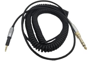 Yaowanguan Spiralkabel für Sennheiser HD6 MIX HD7 DJ HD8 DJ HD515 HD518 HD558 HD598 HD549 HD569 HD579 HD595 HD599 Kopfhörer, Ersatz Audiokabel mit 6,35mm Adapter, Verlängerung auf 5m/16.4fts