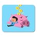 Produktbild Mouse Pads Safe Invest Cartoon Man Falling Asleep with Pink Piggy Pig Bank Mouse Pad for notebooks,Desktop Computers mats 7.08 (Lx 8.66 (W) inch Office Supplies