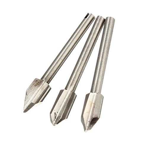 Fortag 10 tlg HSS Fräser-Set Fräser Set Spiralbohrer mit 3 mm Schaft Multifunktionswerkzeug Oberfräser Stich-Spitzen Schleifen Holzfräser für Dremel, Proxxon - 5