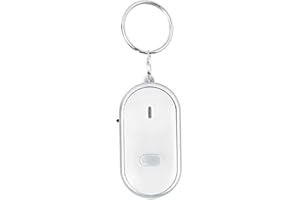 YINHING Buscador de llaveros, Buscador de llaves con silbato, Control de voz Dispositivo anti-perdida Silbato Rastreador de llaveros para encontrar llave, billetera, control remoto, teléfono y mascota(blanco)