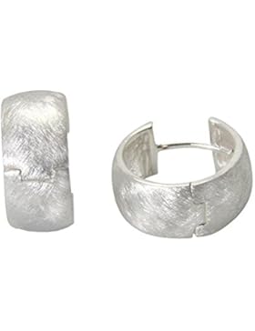 SKIELKA DESIGNSCHMUCK Klapp Kreolen Silber Goldschmiedearbeit (Sterlingsilber 925) - Silbercreolen 16x7,5 mm