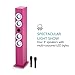 Price comparison product image OneConcept Tallgirl • Karaoke machine • Karaoke player • Bluetooth • 2 x cable microphone • 1000 mAh battery • Radio tuner • USB port • MP3-compatible • AUX-IN • LED lighting effects • Pink