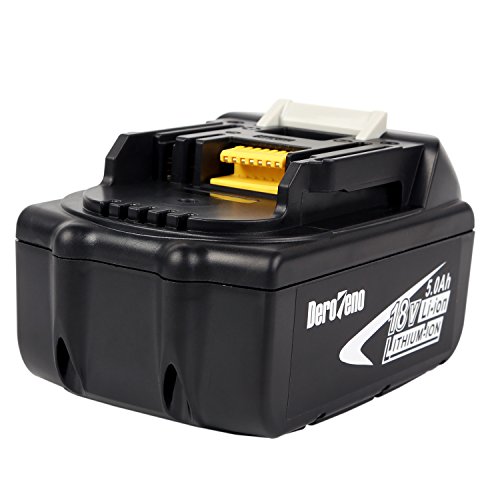 DeroTeno 18V 5.0AH Lithium-Ion Werkzeugakkus für Makita BL1850 BL1840 BL1830 LXT-400 194204-5 - 3