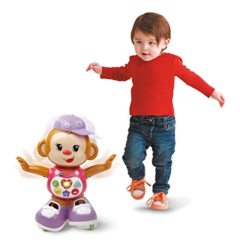 VTech- Titi Ouistiti - Jouet Bebe 12 mois - Singe Interactif - Développement de la Motricité - Rose (505955) – Image 3