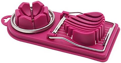 Multi-Functional Egg Cutters &amp; Egg Slices - Slices Of Egg Slices, Fancy Petals Cut Flowers,Stainless Steel Cutting Wire,Egg Chopper/Dicer/Cutter,Garnishing/Slicing Kitchen Cooking Tool(Rose Red)