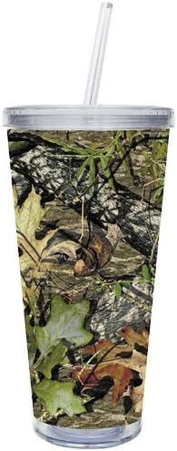 Camouflage,Extra Large Insulated Cup with Straw 20 oz,Tumbler,4x4x7.75 Inches