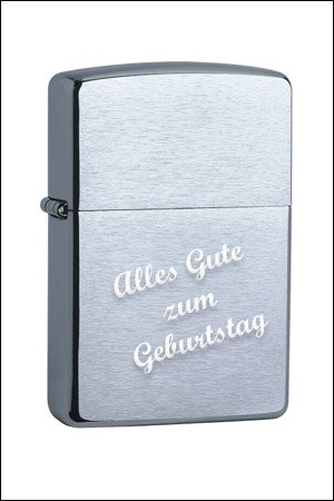 Zippo-Feuerzeug mit kostenloser Gravur – Original Zippo Benzinfeuerzeug mit Text graviert - 2