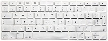 GSuMio Soft Keyboard Cover Silicone Skin Keyboard Protector for MacBook Pro 13" 15" 17" (with or without Retina Display) and MacBook Air 13" EU/UK European ISO Keyboard Layout - Silver