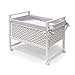 Cambrass 56 x 90 x 73 cm Wooden Bedside Crib Next with Fabrics Collection Ter (Grey/ White Spotted)