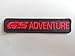 Produktbild Patch, Aufnäher bestickt Bügelbild , ,,BMW GS Adventure Patch Aufnäher bestickt schwarz rot Baumwollstoff cm 10 x 2 ,,