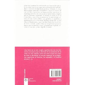 Del espíritu de las leyes / The Spirit of Laws
