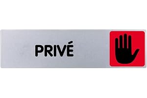 NOVAP Plaquette de porte Privé - Plexiglas couleur 170x45mm - 4033402