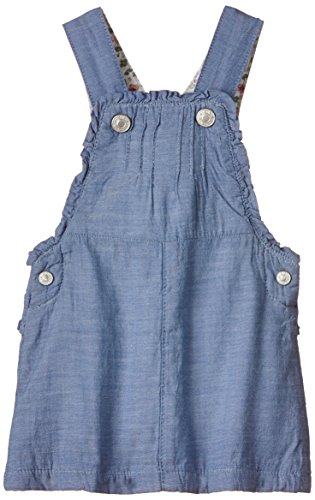 United Colors of Benetton Baby-Girls Jersey Lined Dungarees, Blue (Denim), 3 to 6 months (Manufacturer Size: 62 cms)