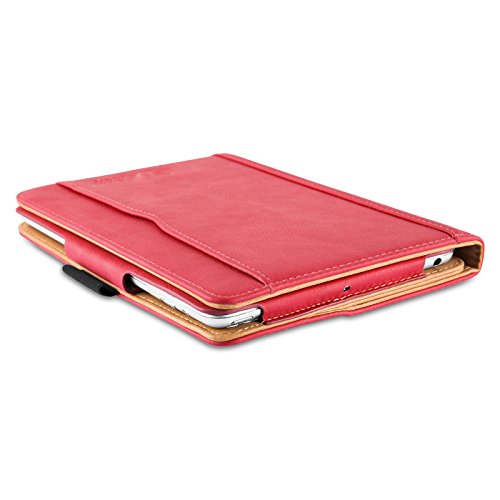 iPad Mini Hülle – JAMMYLIZARD Ledertasche Smart Cover mit Standfunktion für iPad Mini 4. 3. 2. & 1. Generation, ROT & HONIG, [MIT STIFT-HALTER] - 8