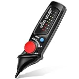 Detector de voltaje del circuito de CA sin contacto del comprobador de voltaje Alta sensibilidad de 12V ~ 1000V / 48-1000V Pluma de prueba de voltaje con linterna LED, Modo de alarma y Juicio de cable vivo / nulo