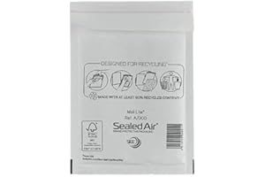 BOXES2U Mail Lite A/000 (100 x 160mm) Bubble Padded Envelopes - White (Box of 100)