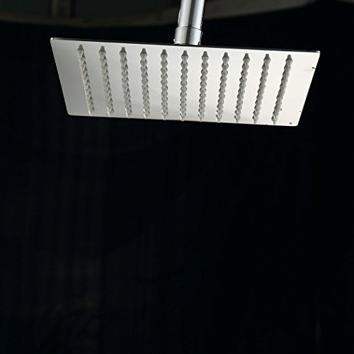 Ancheer Duschkopf Regendusche Edelstahl Silber Runde mit Anti-Kalk-Düsen Edelstahl Edelstahl-Duschkopf (50 x 50cm) - 8