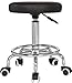 Massage Imperial Rio Chrome Gas Lift Massage Stool Beauty Therapy Reiki Height Adjustable Salon Swivel Manicure Tattoo Stools Chair Portable Massage Table - Black
