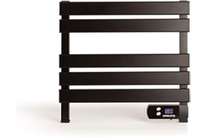 CREATE / Warm Towel Mini/Toallero Eléctrico de Suelo o Pared Negro sin Patas / 52,3x8x55,8cm / Bajo Consumo, secatoallas, silencioso, Ultrafino, 150 W